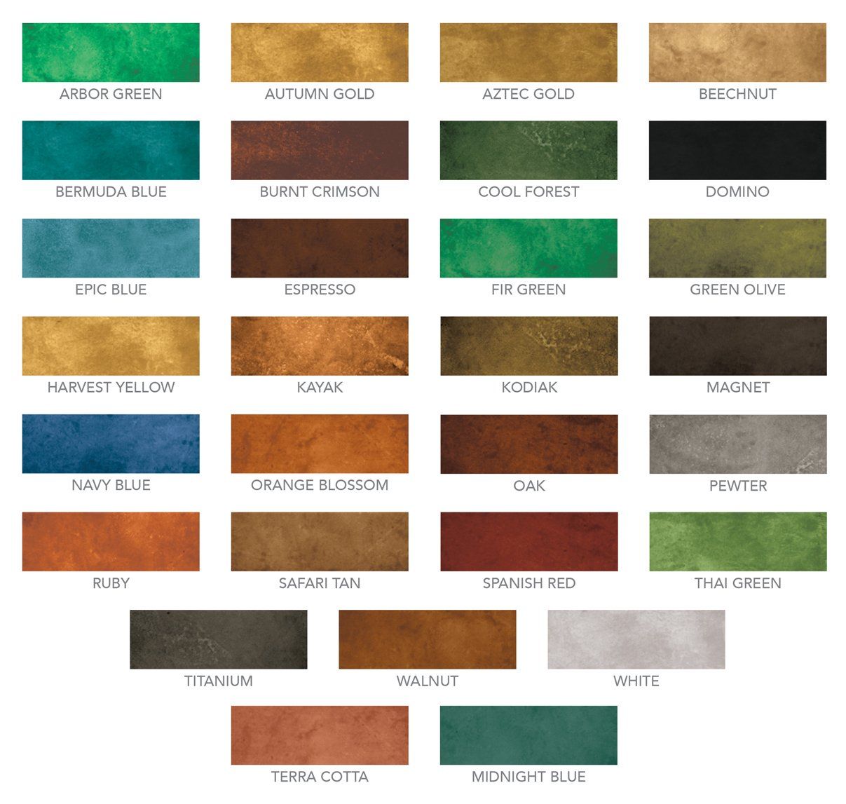 Surecrete Color Chart Metallic Epoxy Floor Color Options