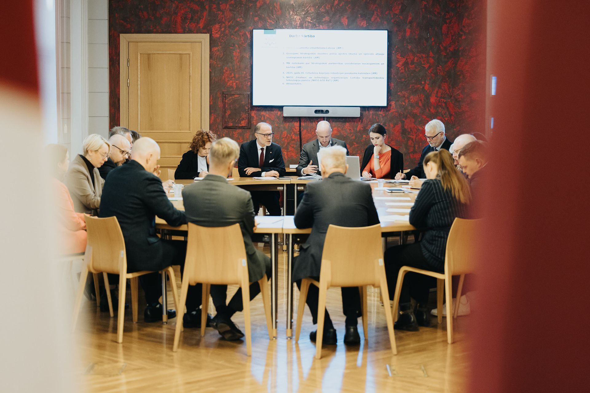 The fifth meeting of the Defence Industry Advisory Board.
Photo: Armīns Janiks (Ministry of Defence)