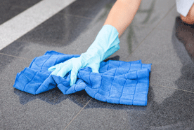 blue cleaning cloth