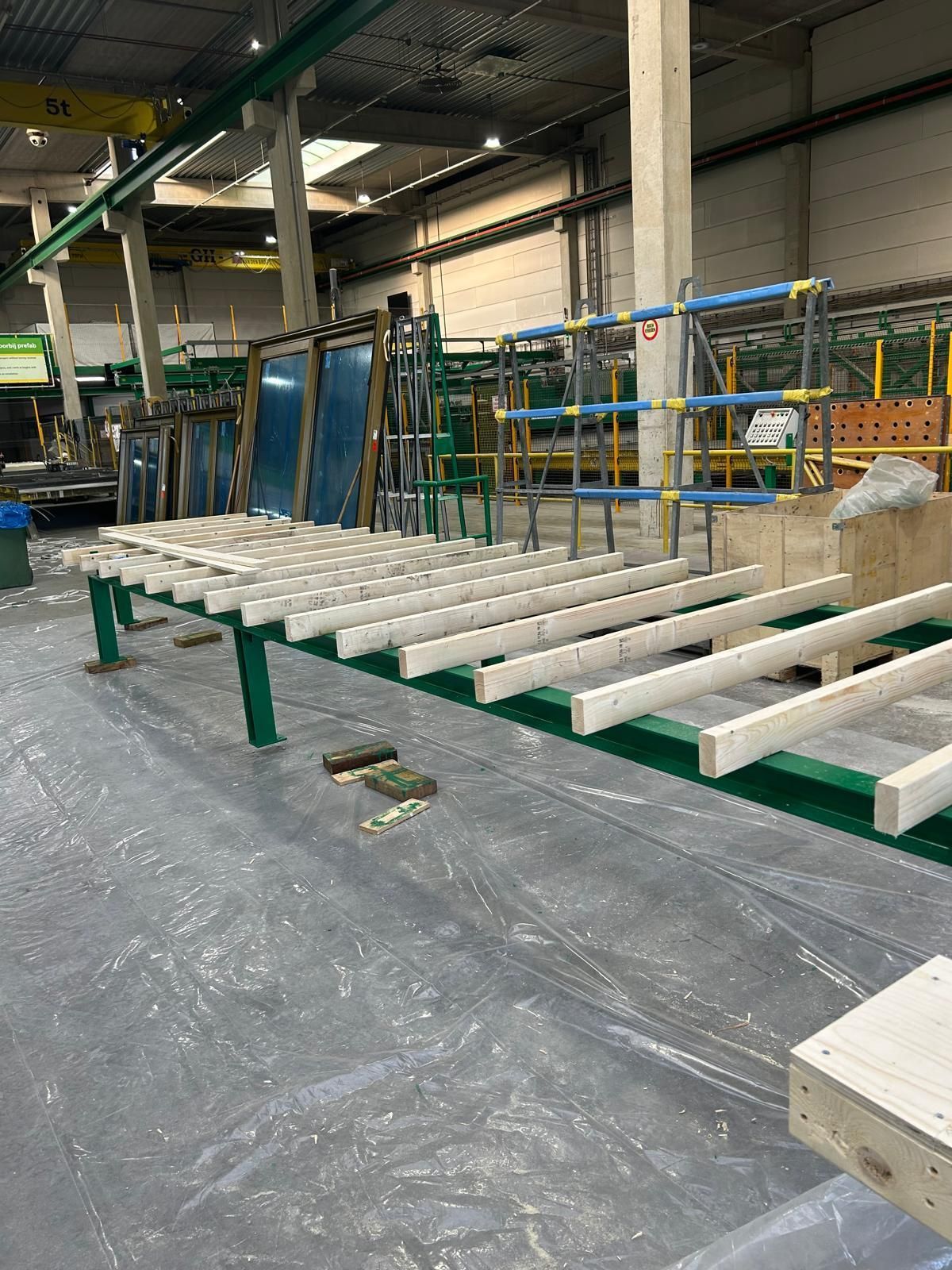 Maken van looppaden voor het machinepark