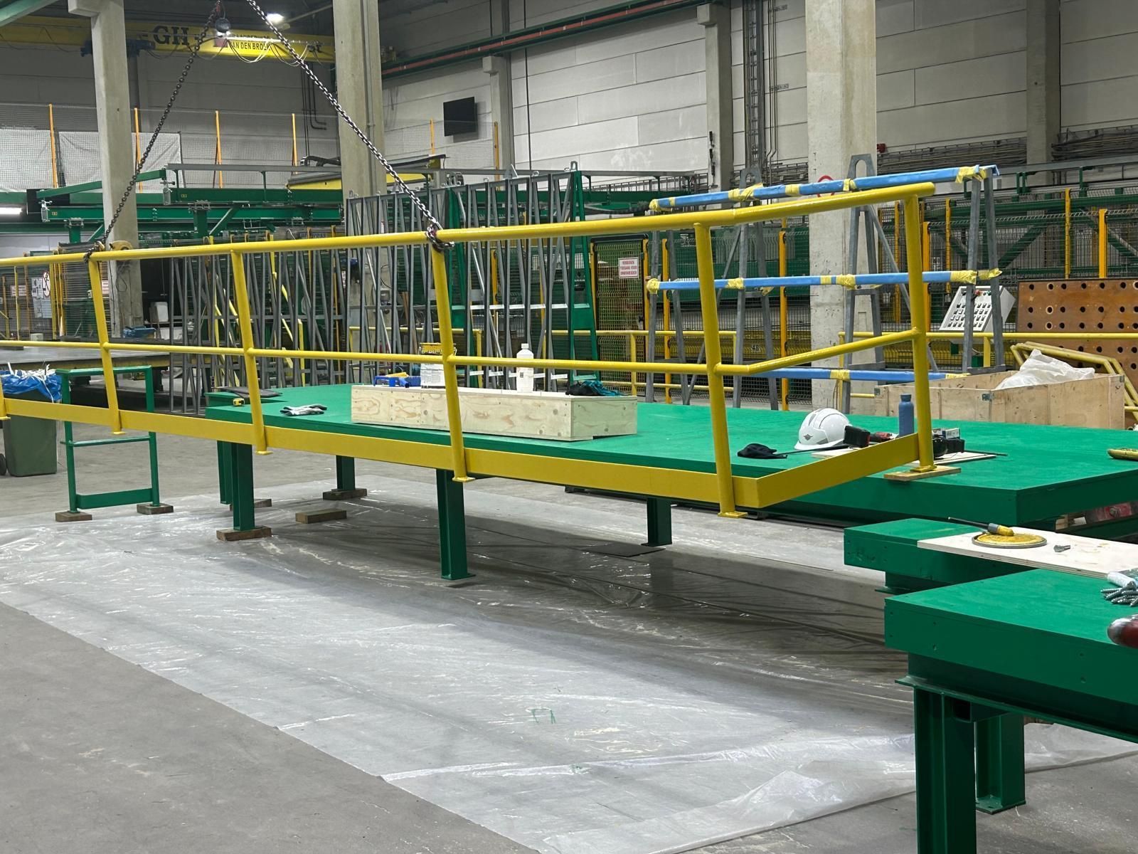 Maken van looppaden voor het machinepark