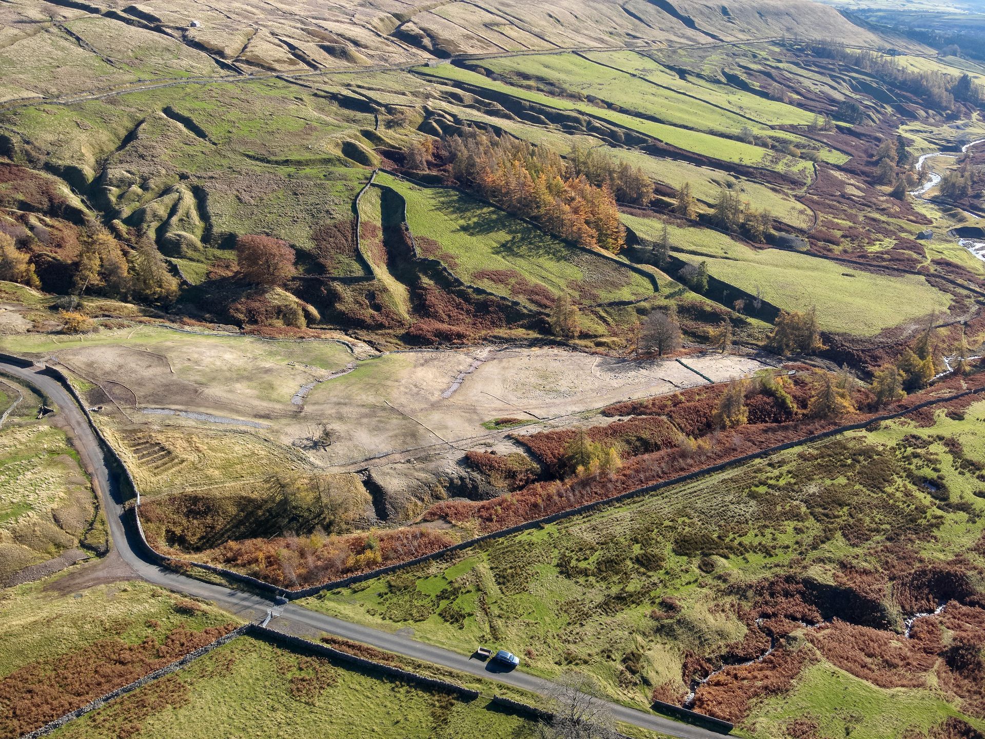 Marl Beck reprofiled and revegetated land