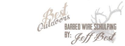 best outdoors barbed wire sculpting by: Jeff Best