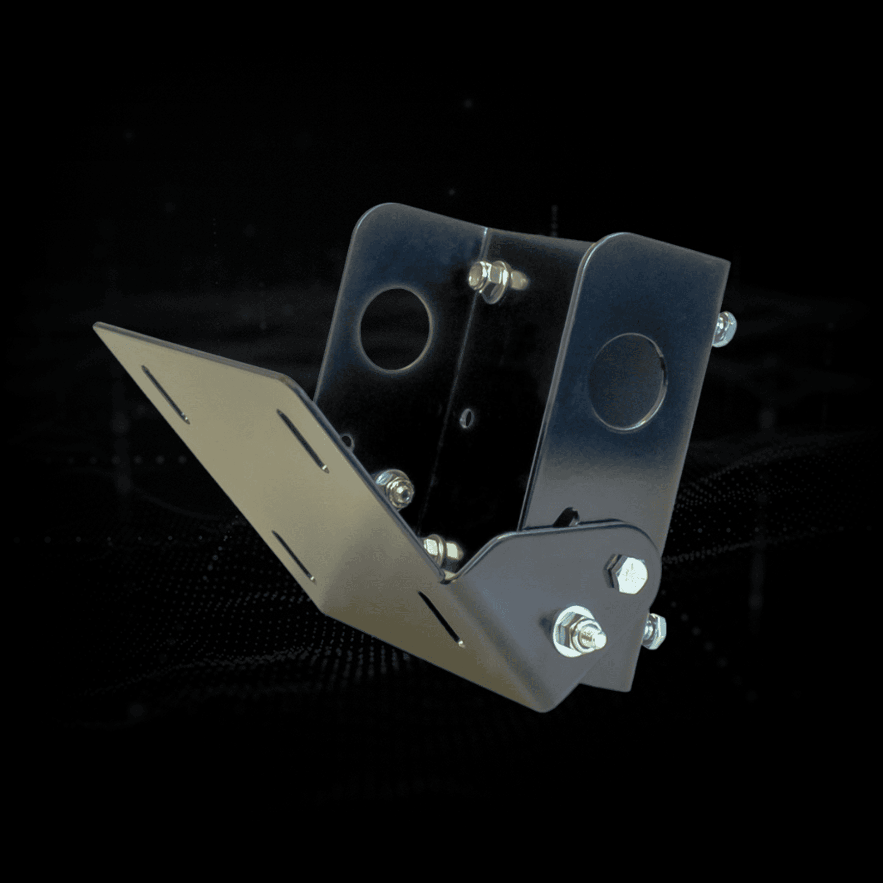 Yellow equipment box with control panel on a dark background.