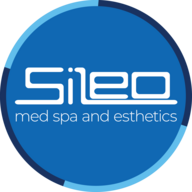 A blue circle with the word sileo on it