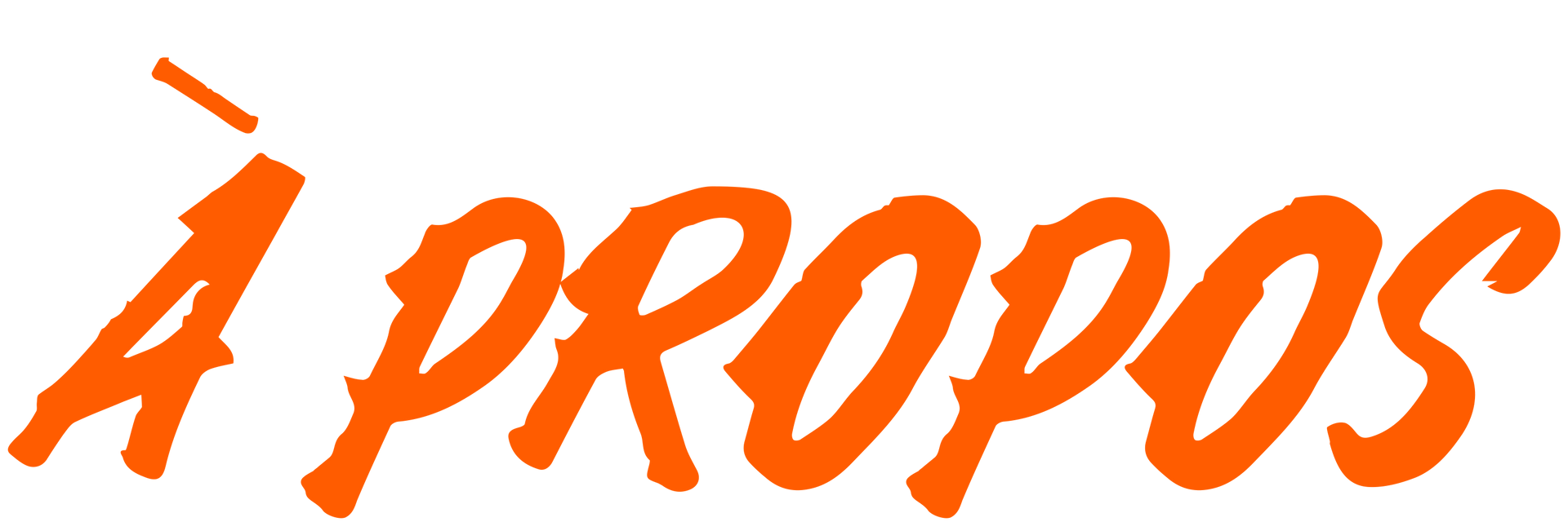 Le mot propos est écrit en orange sur fond blanc