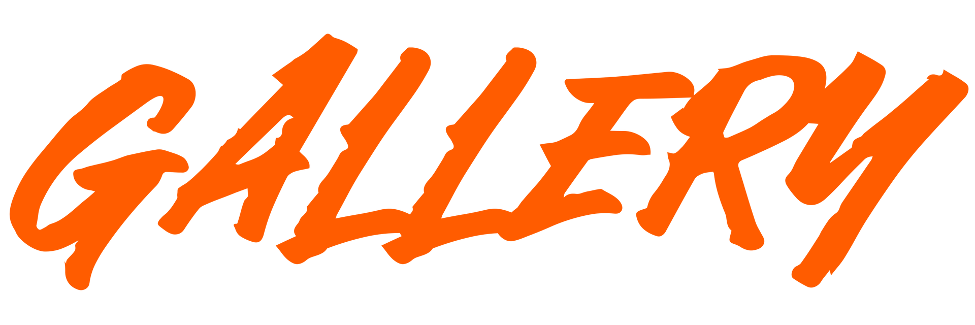 The word gallery is written in orange on a white background