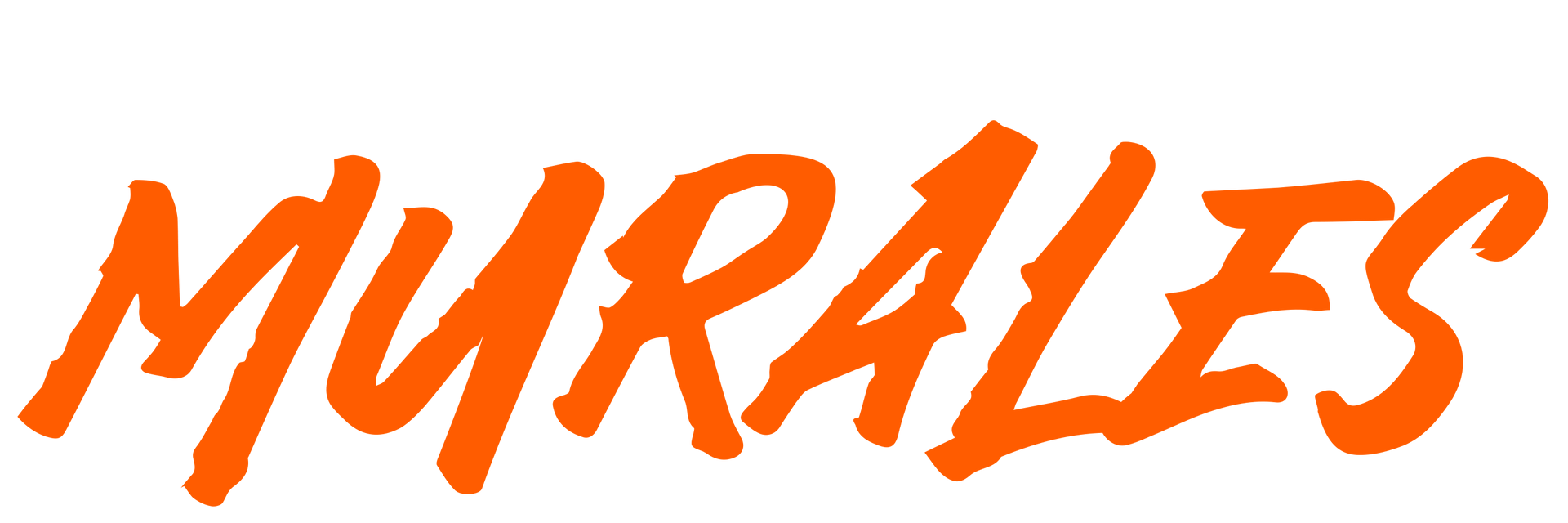 Le mot murales est écrit en orange sur fond blanc