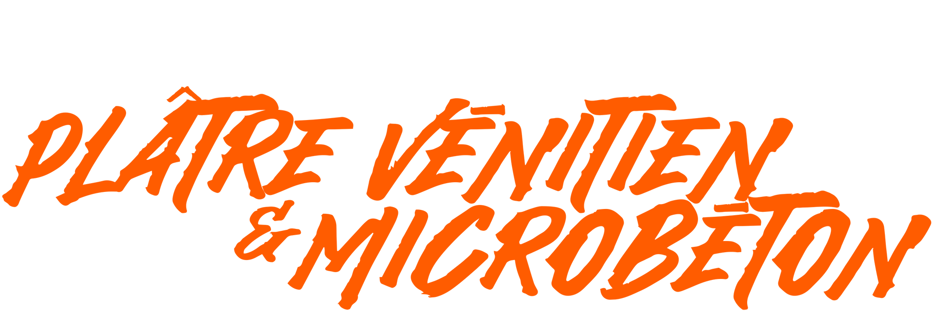 Un logo pour une entreprise appelée platre ventien & microbeton
