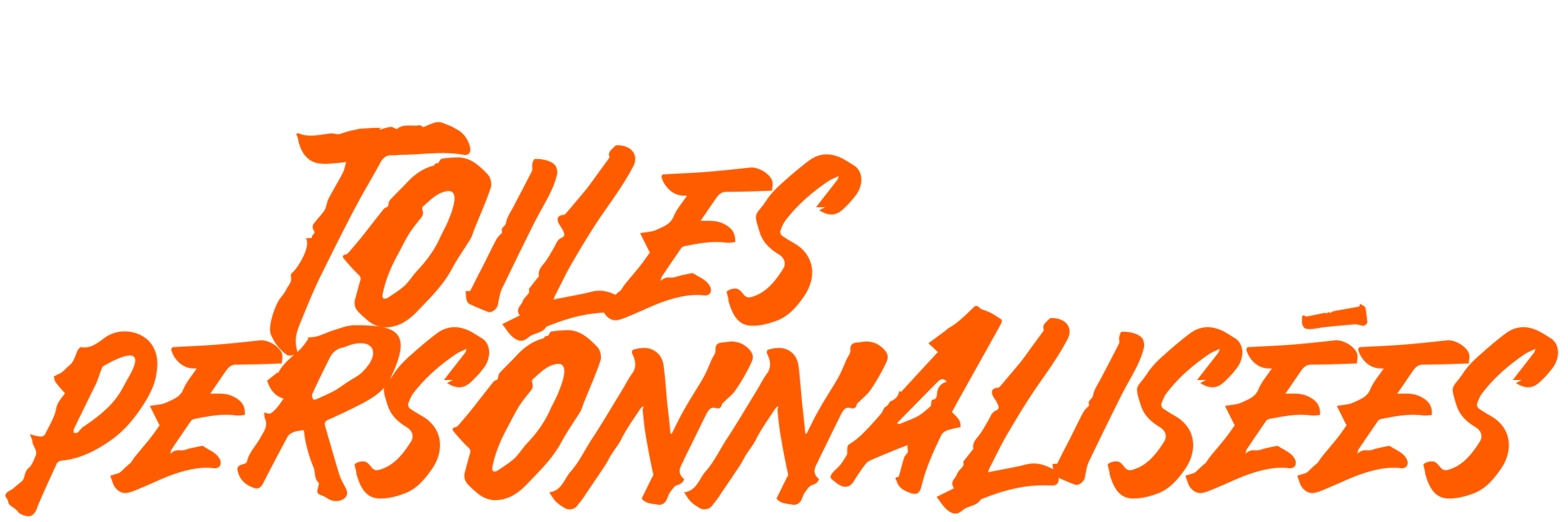 Un logo pour toiles personnalisées en orange sur fond blanc
