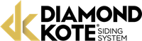 Logo for Diamond Kote Siding System featuring a gold stylized 