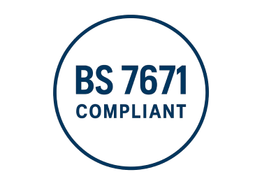 A circular icon featuring the text 