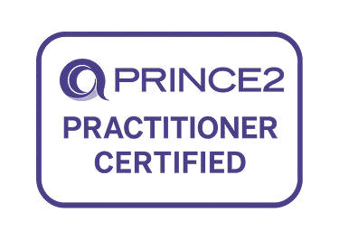 Purple-bordered rectangular logo reading 