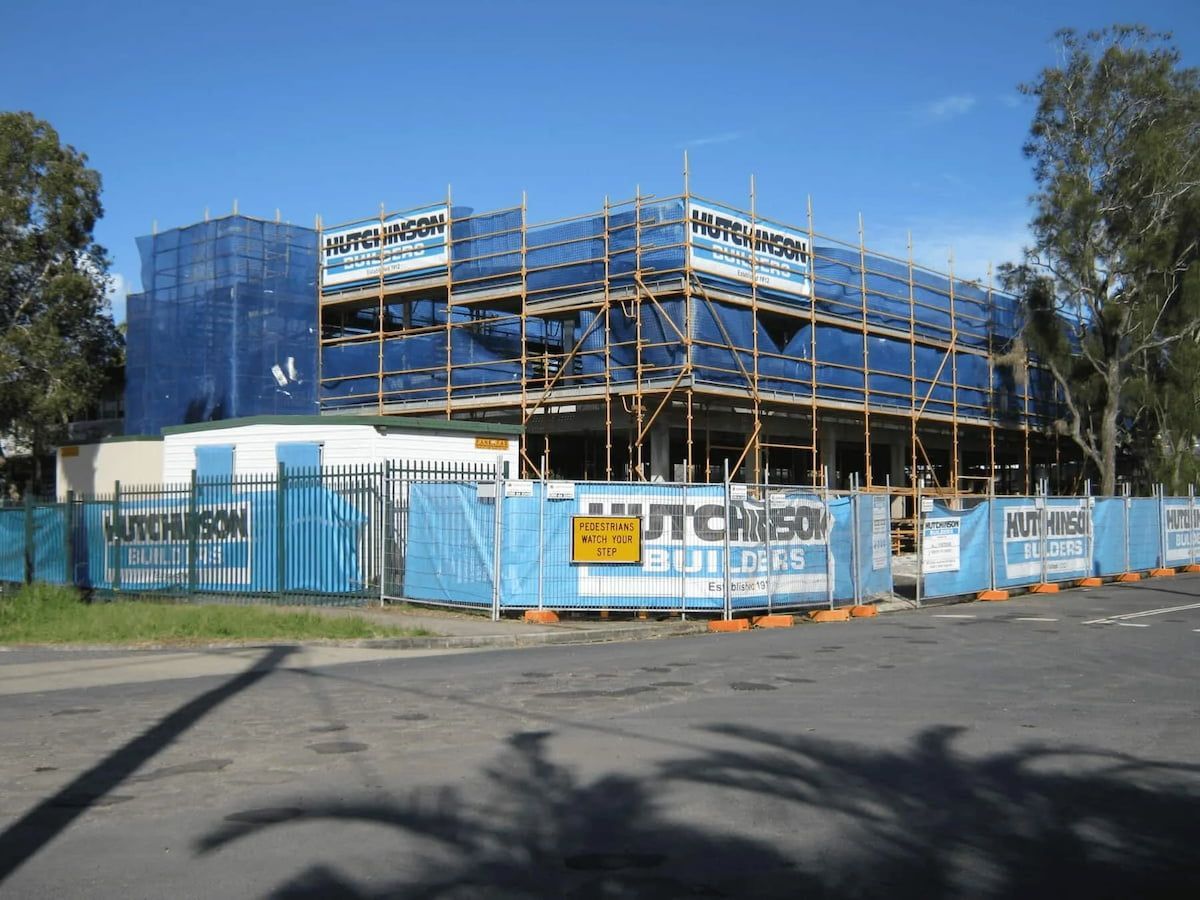 A Building Under Construction With Scaffolding — Byron Bay Scaffold in Kinvara, NSW