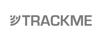a black and white logo for trackme on a white background