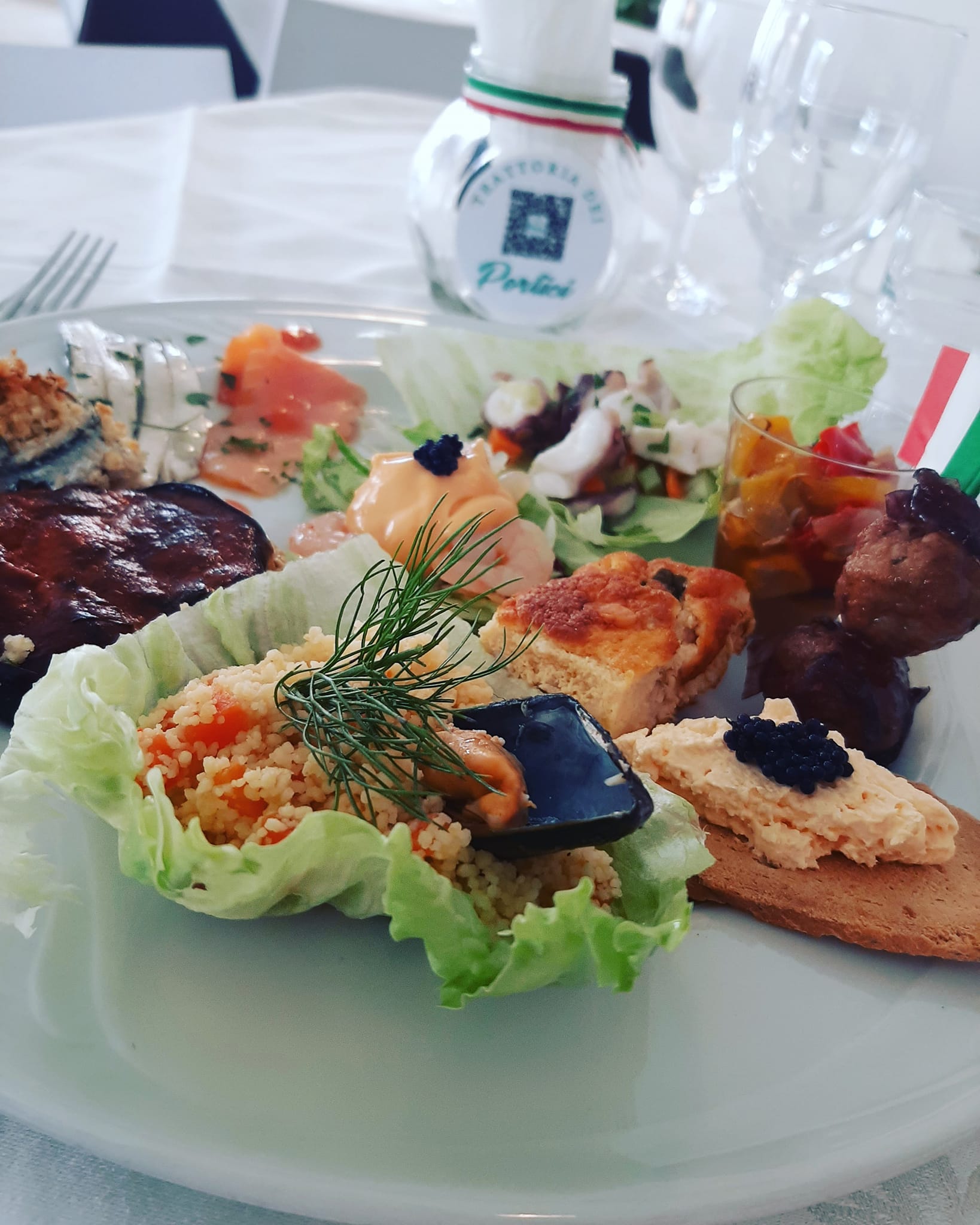 antipasti Trattoria dei Portici
