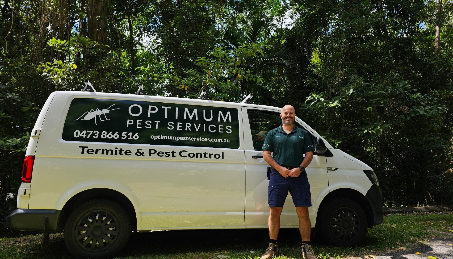Business truck for pest Control — Optimum Pest Services In Edge Hill, QLD
