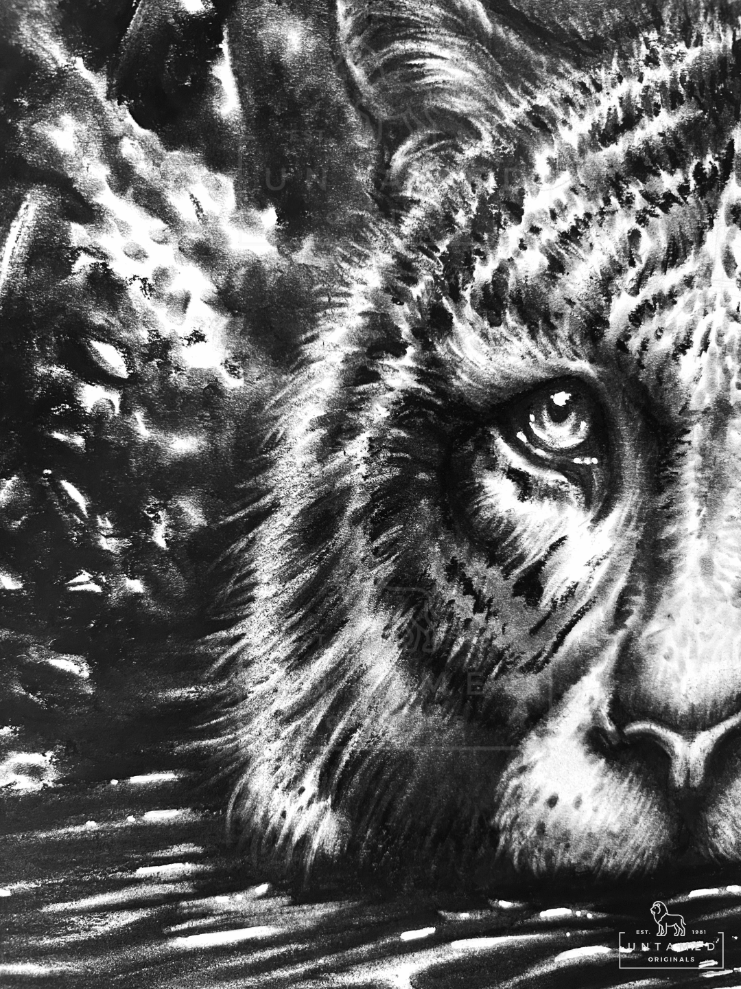 Sovereign of the Current – Original Mixed Media Tiger Painting (18x24)