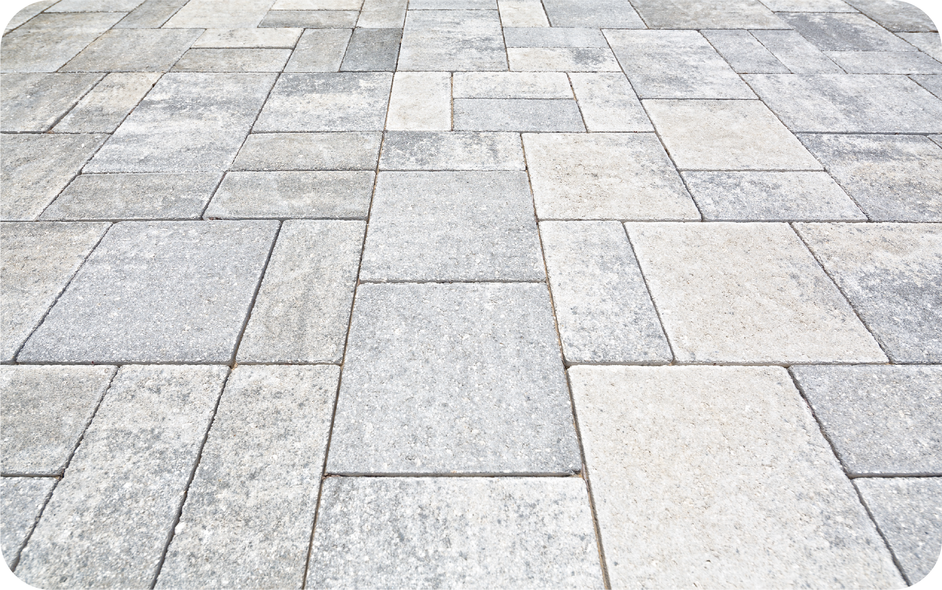 A close up of a gray and white tiled floor.