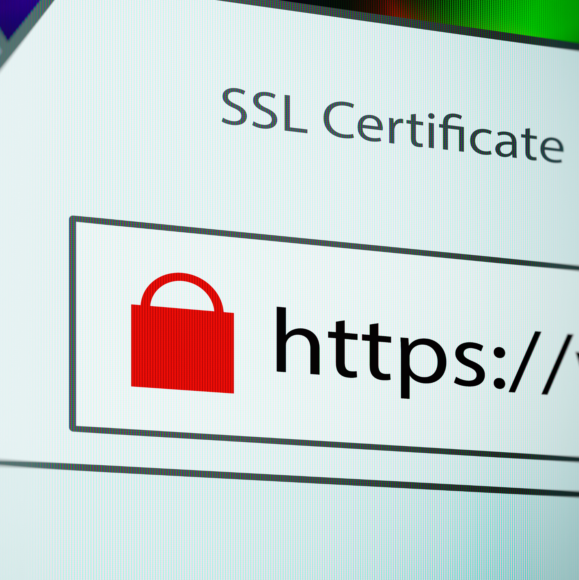 A close up of a ssl certificate on a computer screen