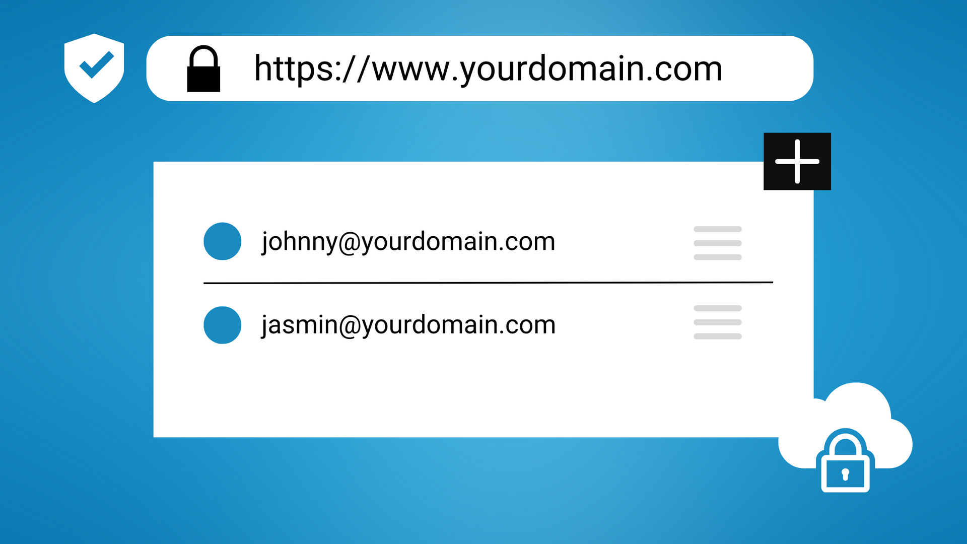 A screenshot of a website that says https://www.yourdomain.com