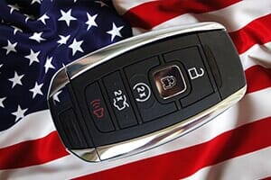 Remote Control Car a America Flag — Car Keys Replacement in Des Moines, IA