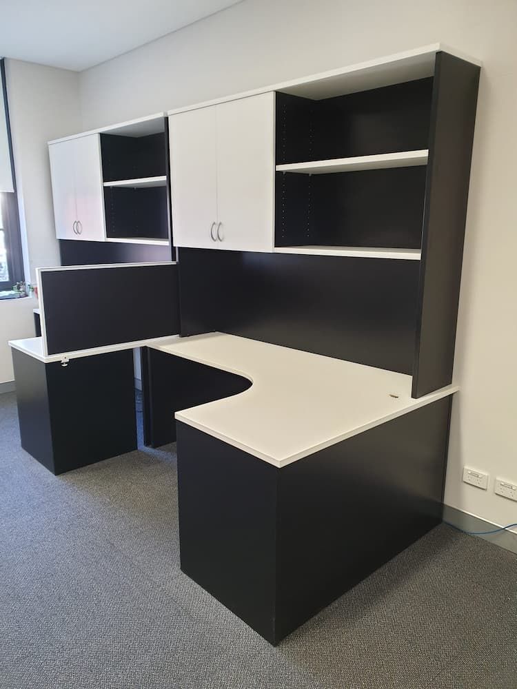 An Office Desk With a Black and White Colour Scheme — Clancy's Office & Emporium in Taree, NSW
