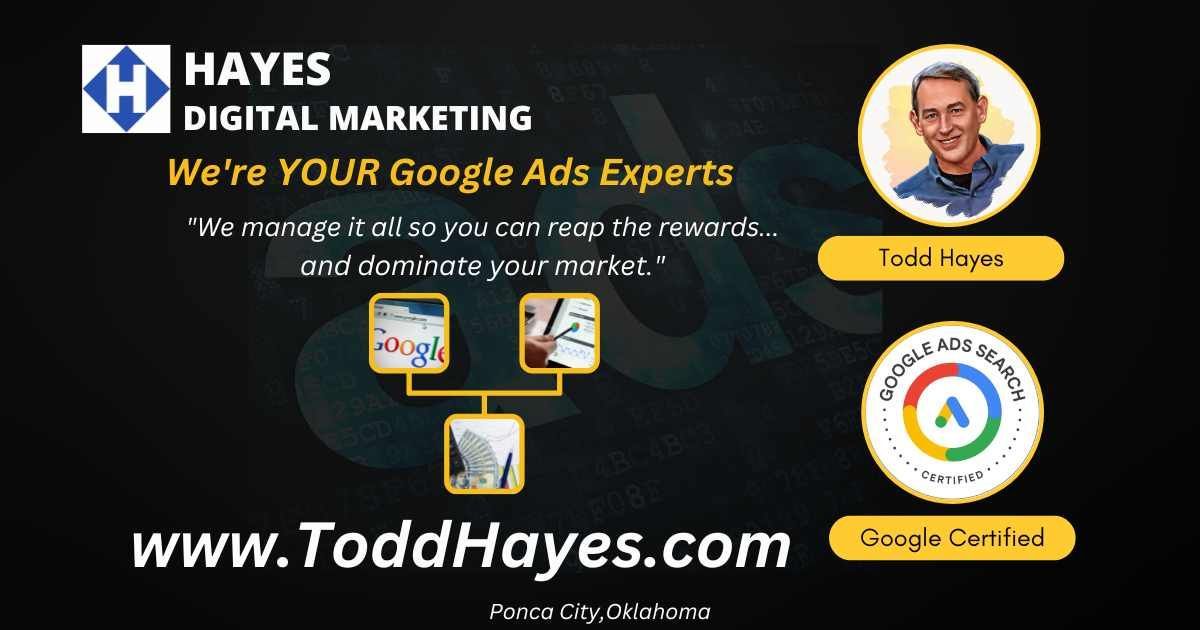an ad for hayes digital marketing says they are your google ads experts