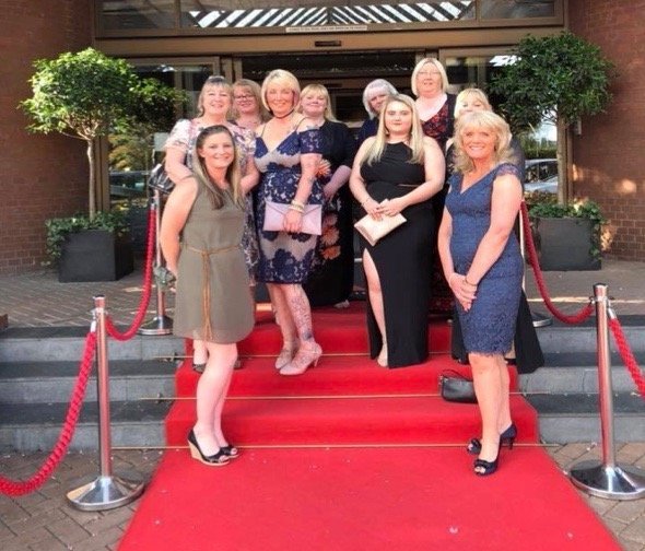 The Stewartry Care team on the red carpet at the Scottish Care Awards 2018