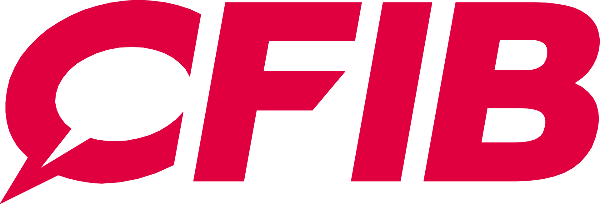 Red CFIB logo. The