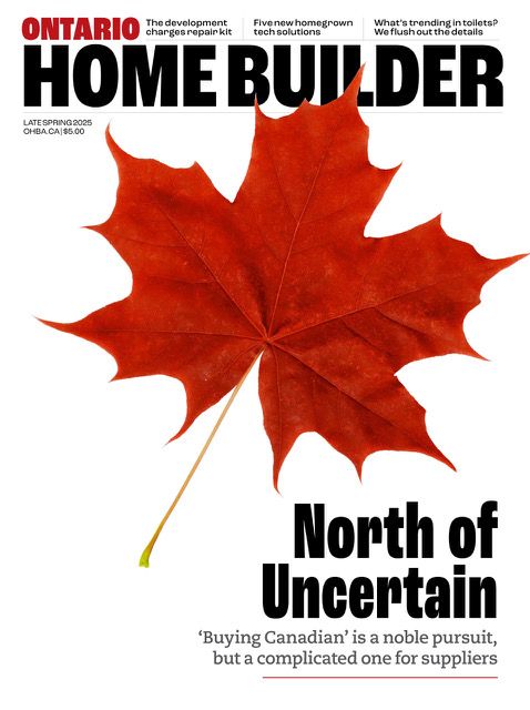 The cover of the ontario home builder magazine