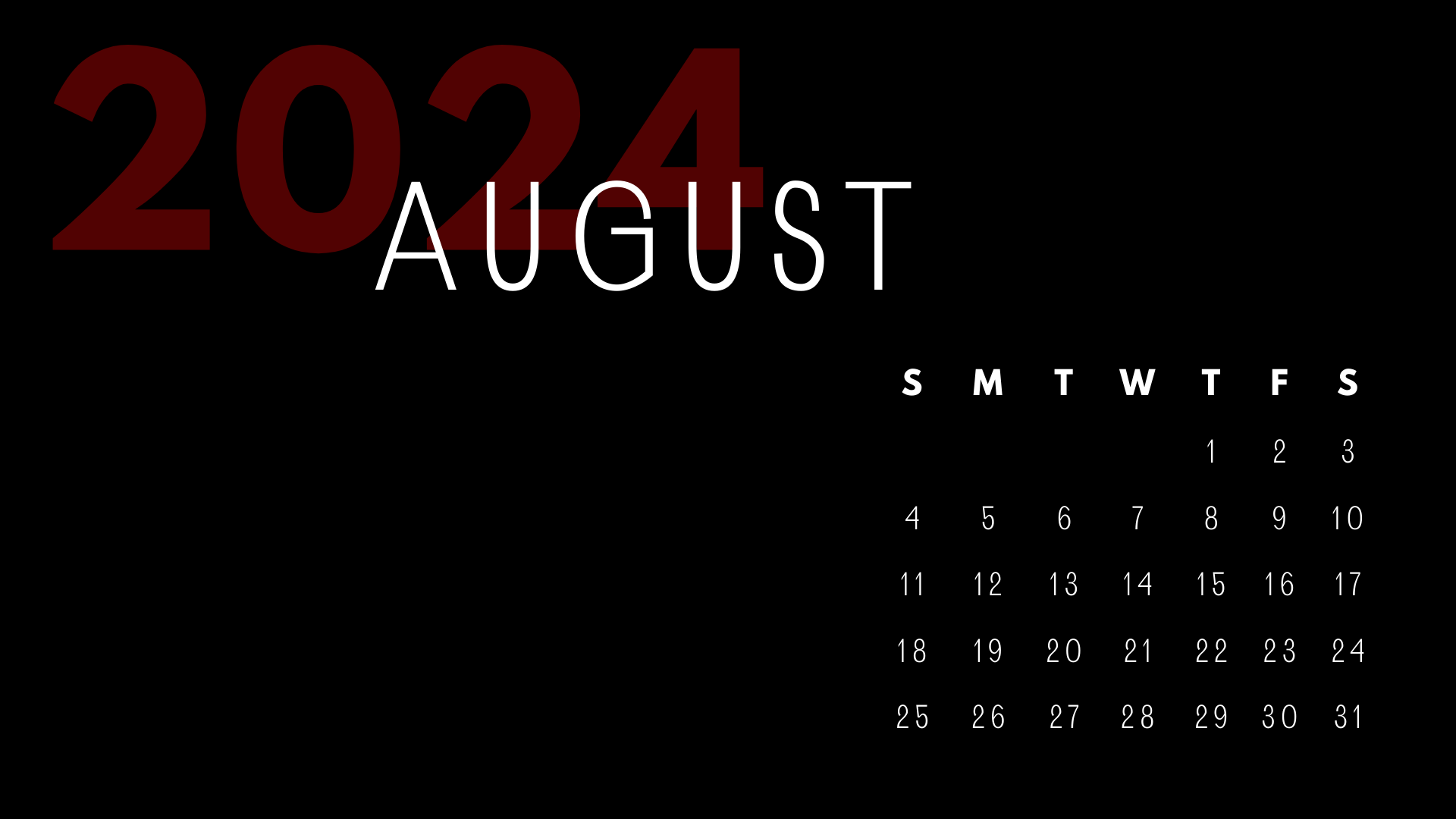 August 2024 Wallpaper
