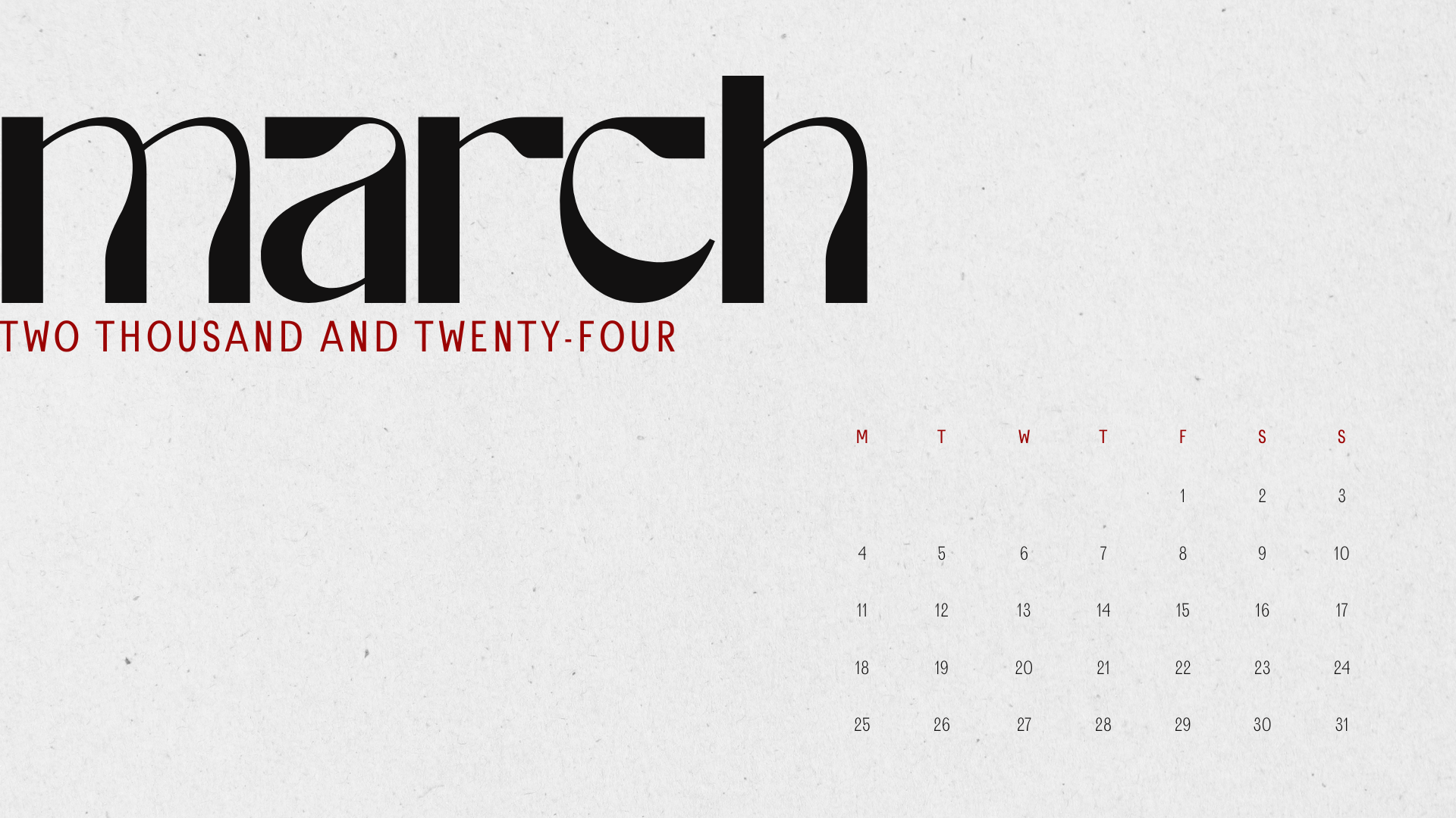 March Wallpaper