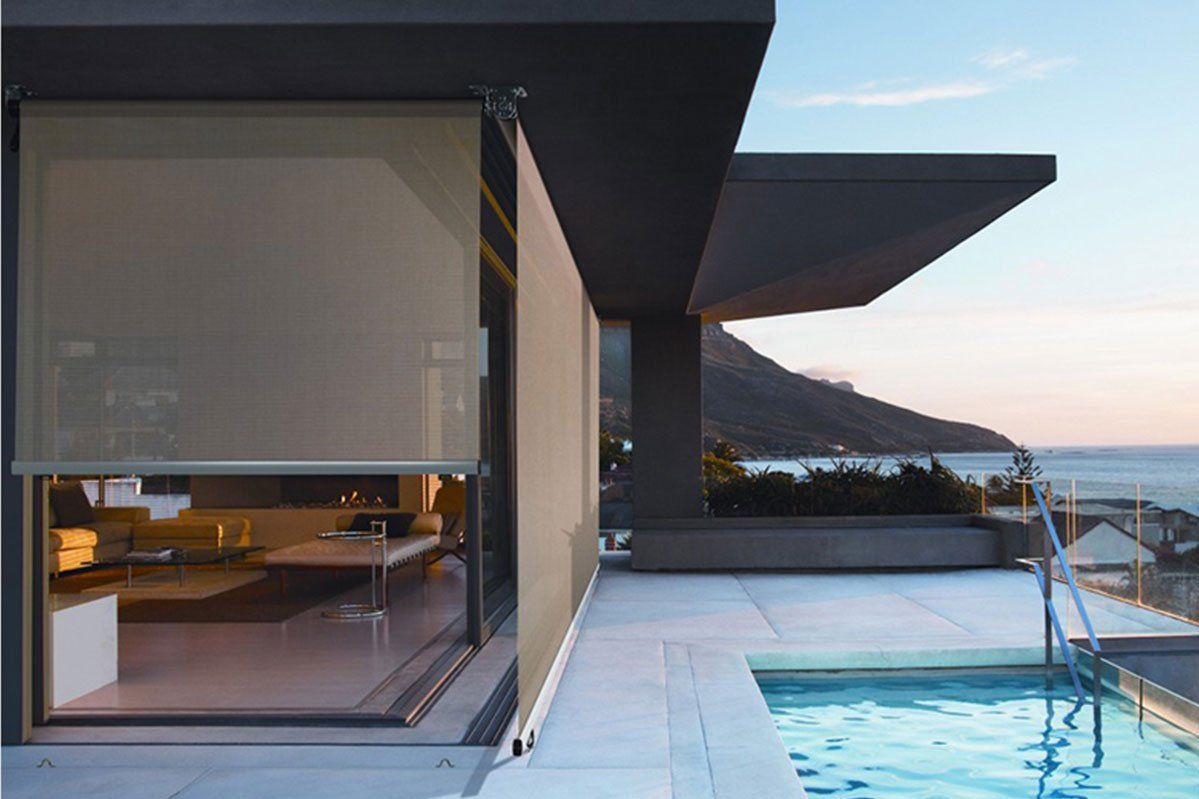 Awning On Window Beside the Pool