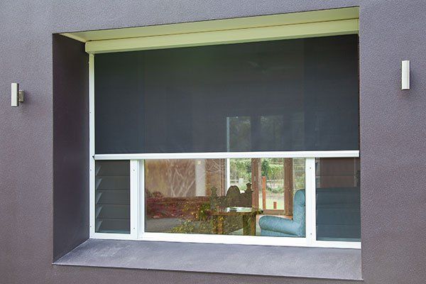 Partially Closed Zipscreen Awnings For Large Window