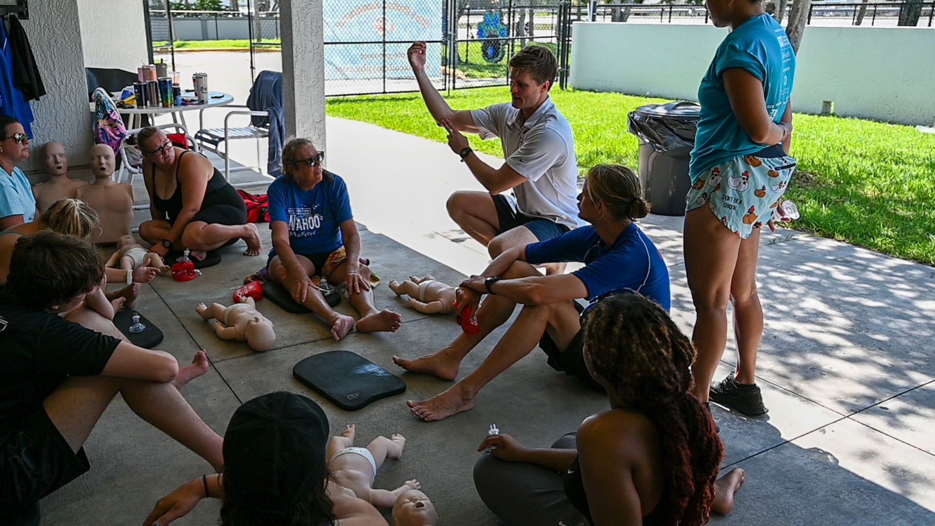 Life Guard recertification at Swim Academy of Palm Beach County