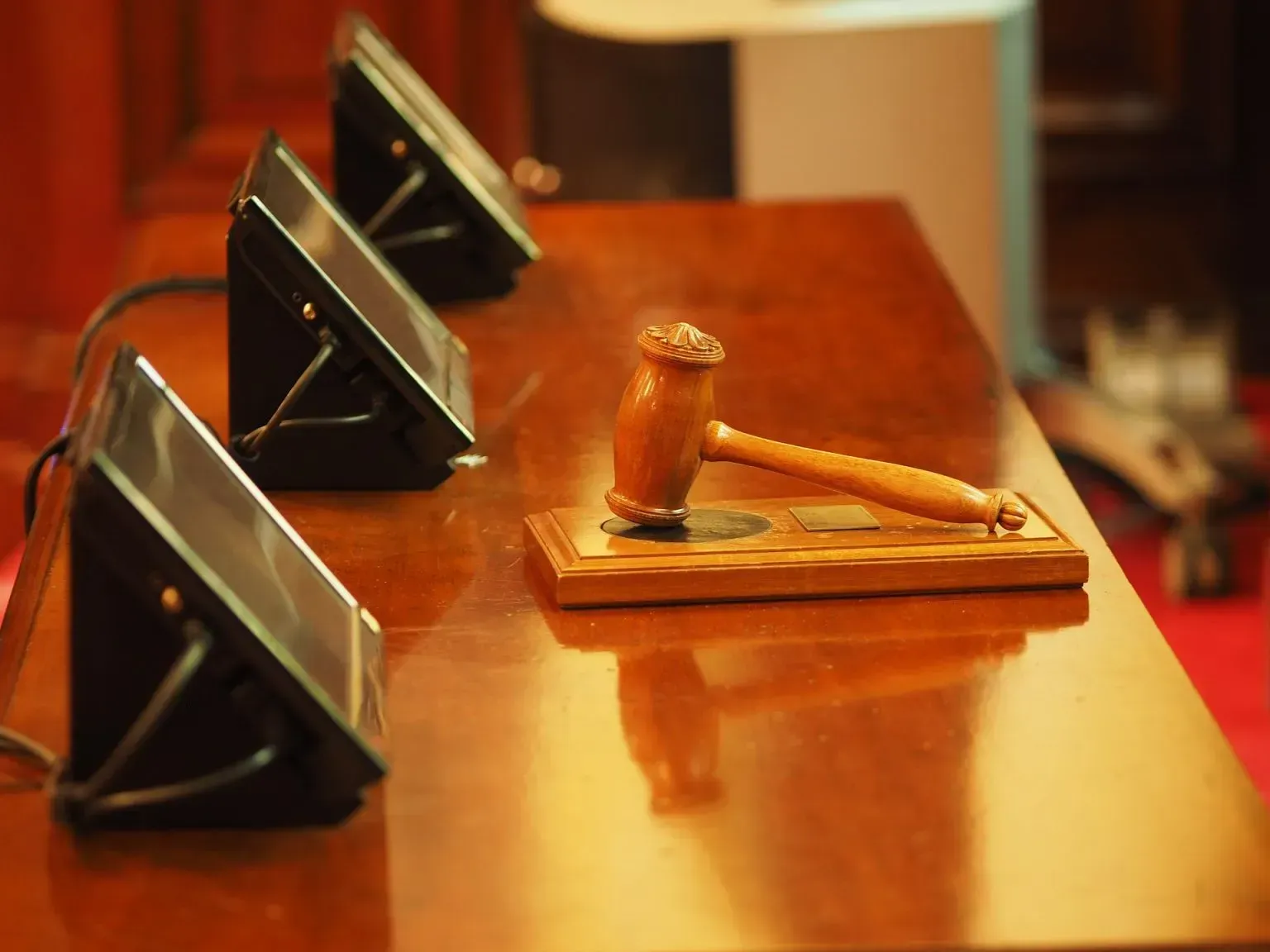 a gavel at a court