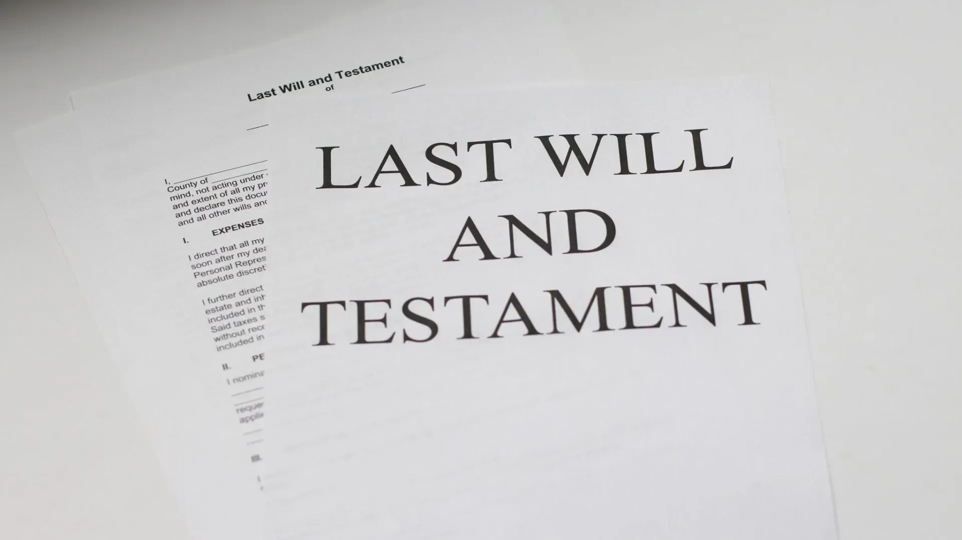 last will and testament papers