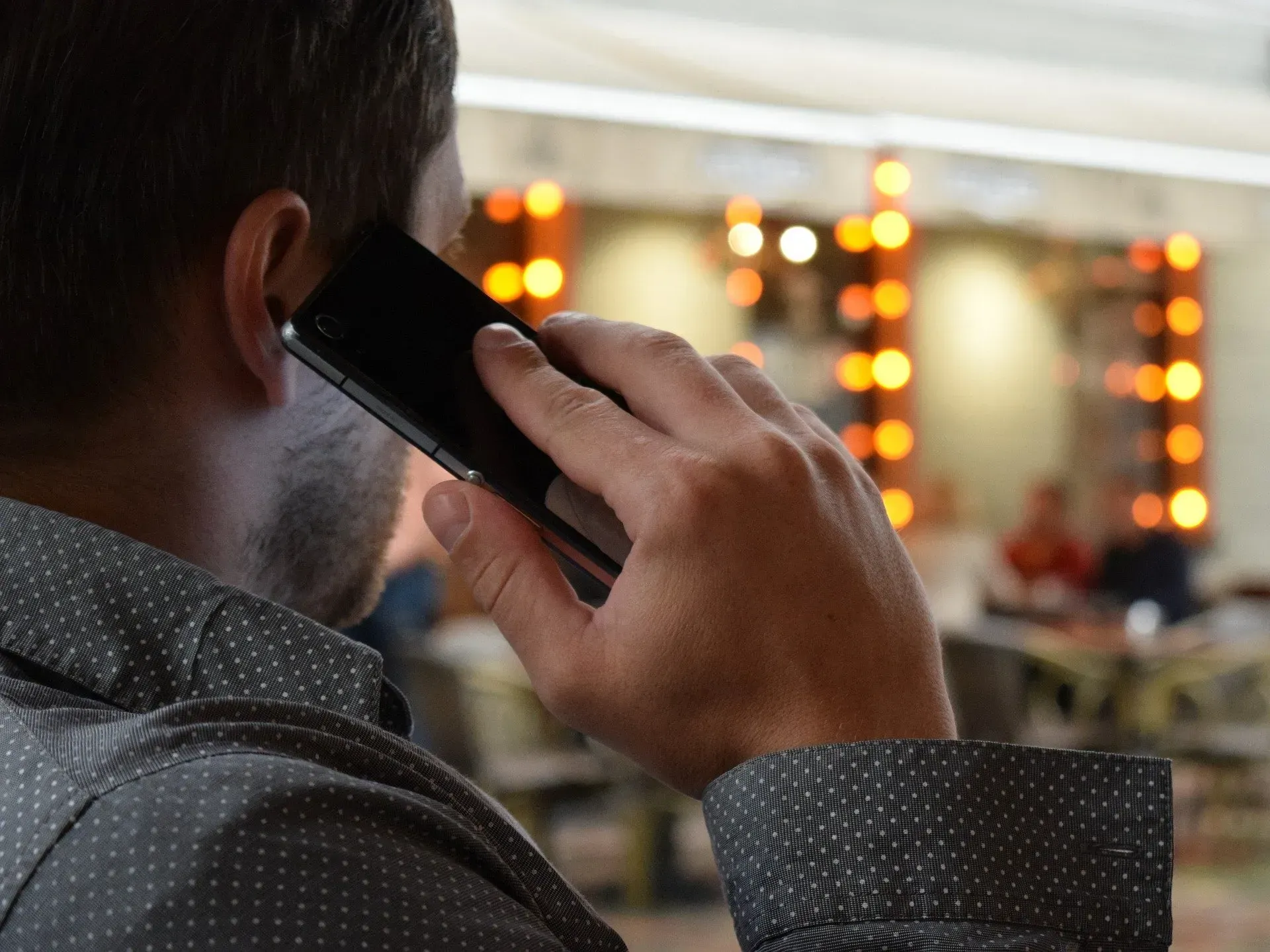 man talking on the phone