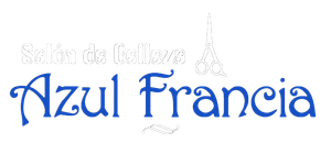 salón de belleza azul francia   LOGO