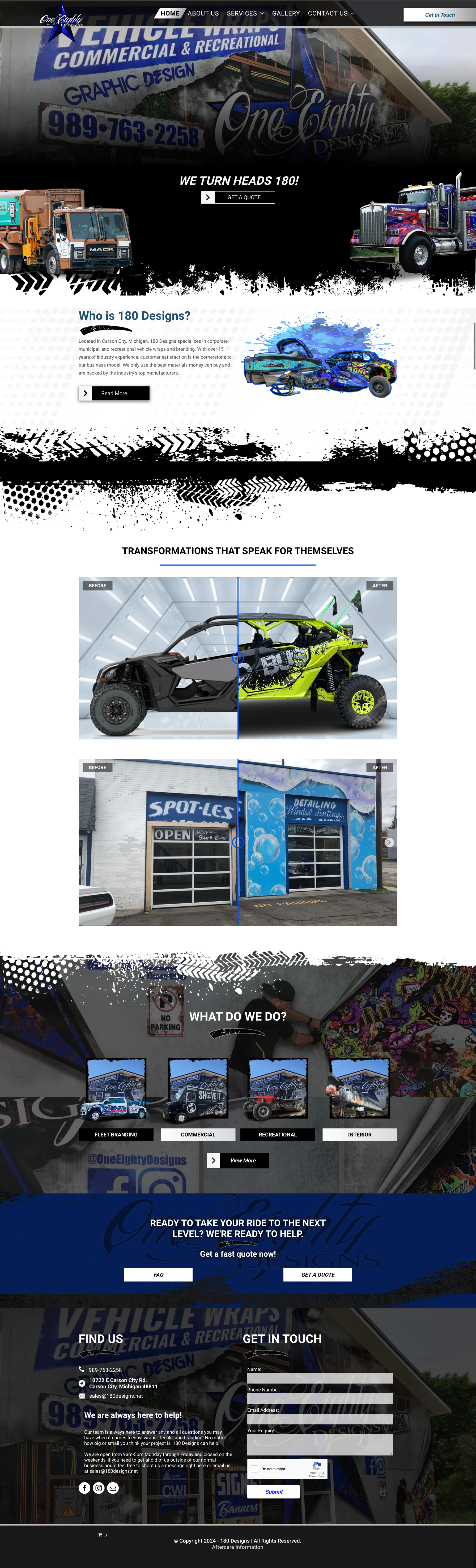 A screenshot of a website for a car dealership.