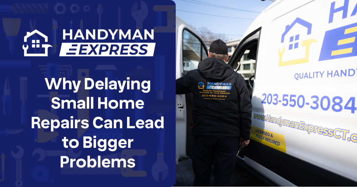 A handyman standing by a service van branded 