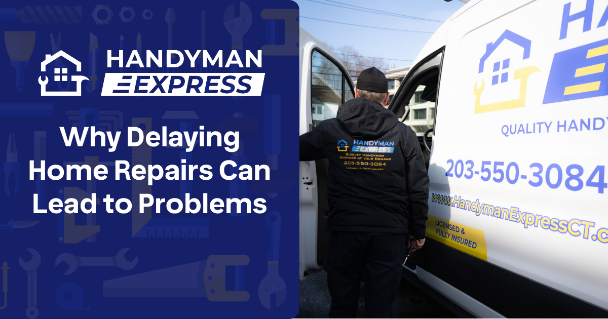 A handyman standing by a service van branded