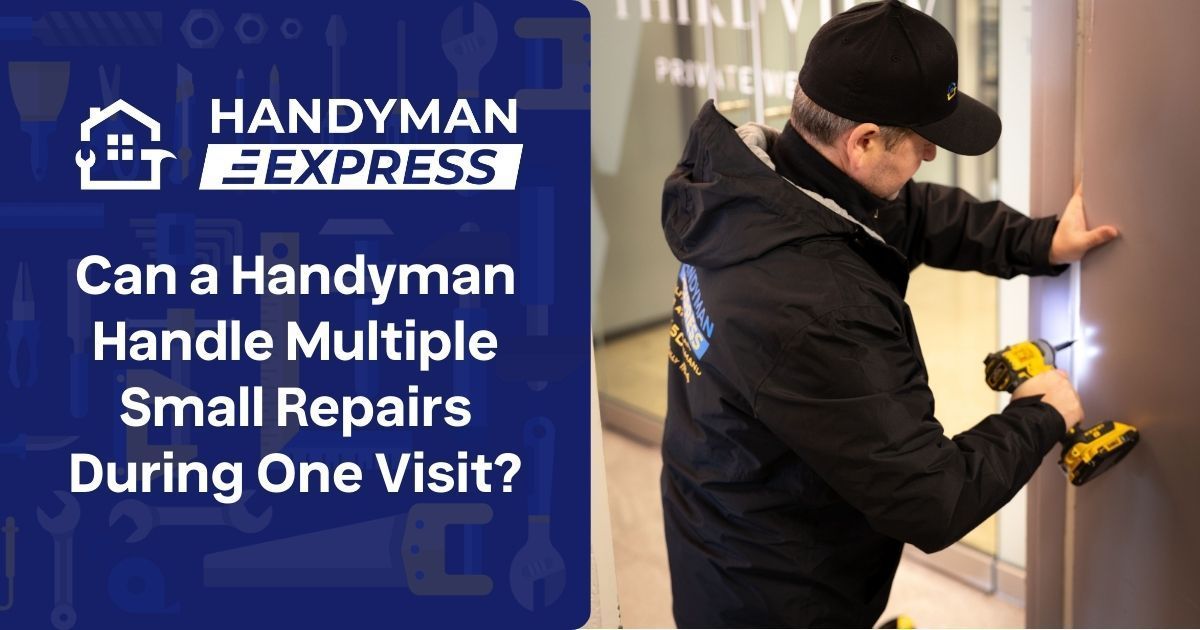 A worker uses a power drill on a structure. Overlay text asks, 