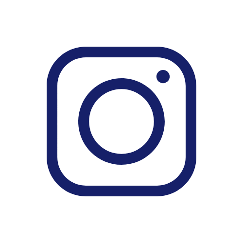 Dark blue Instagram logo. White background.