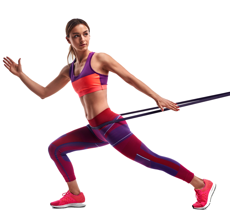 Woman Exercising Using Resistance Bands — Miranda, NSW — Pinpoint Physiotherapy and Sports Medicine