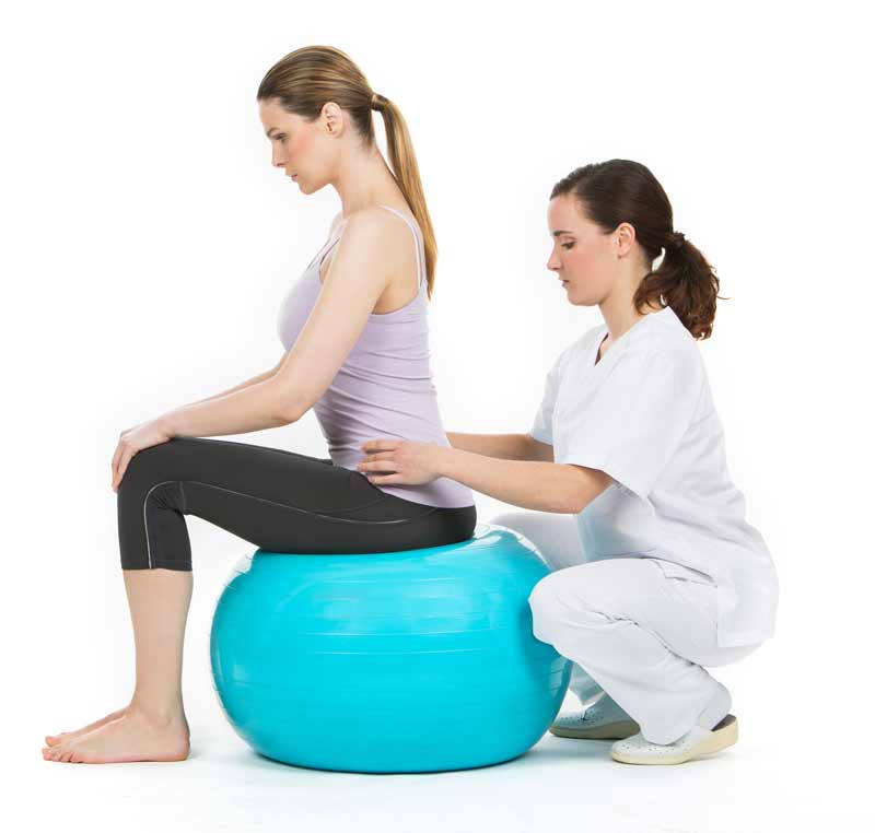 Patient Using Medicine Ball  — Miranda, NSW — Pinpoint Physiotherapy and Sports Medicine