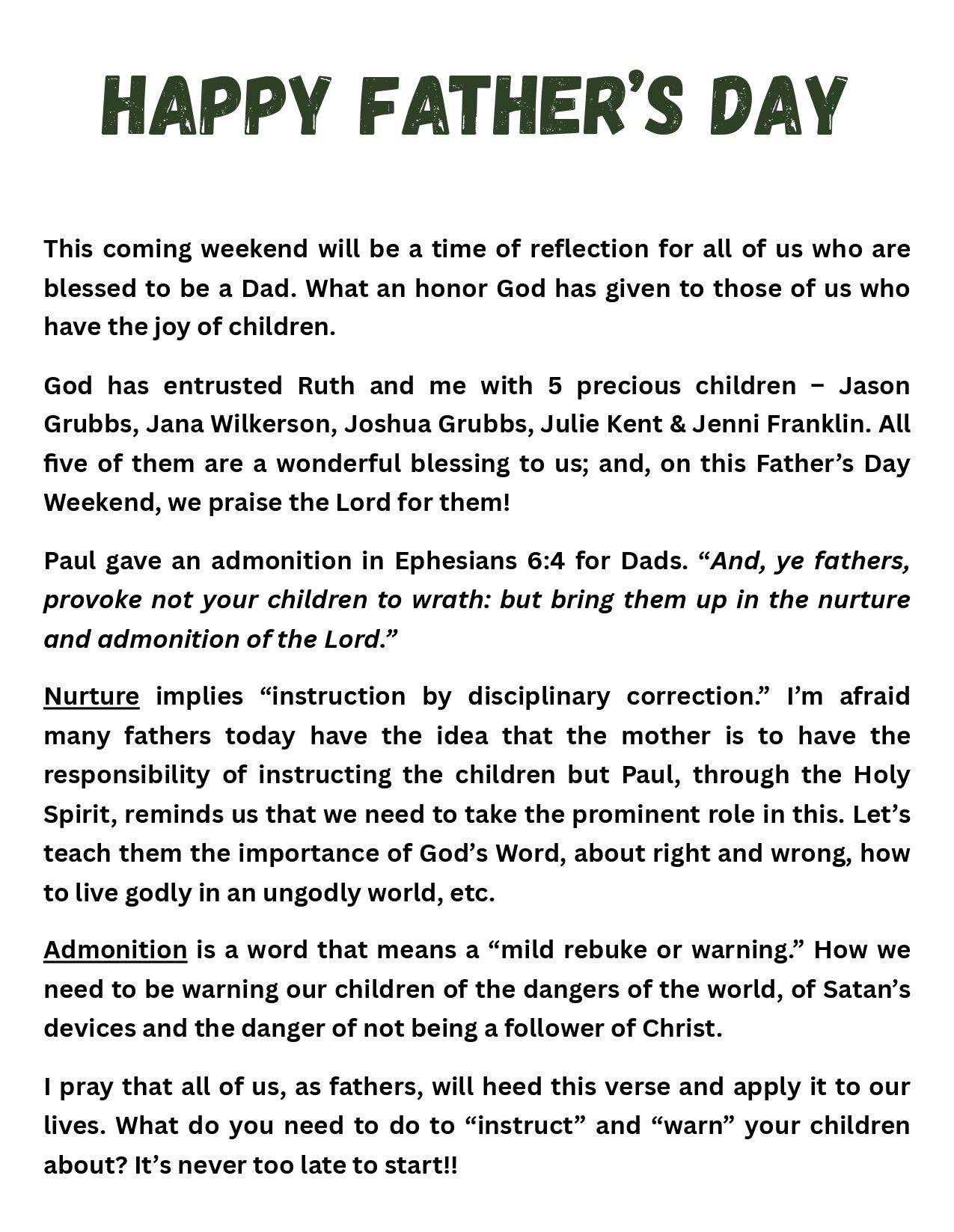 A flyer for making much of jesus ministries with a picture of a family and flowers on it.