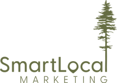 Logo of SmartLocal Marketing with text below a pine tree graphic.