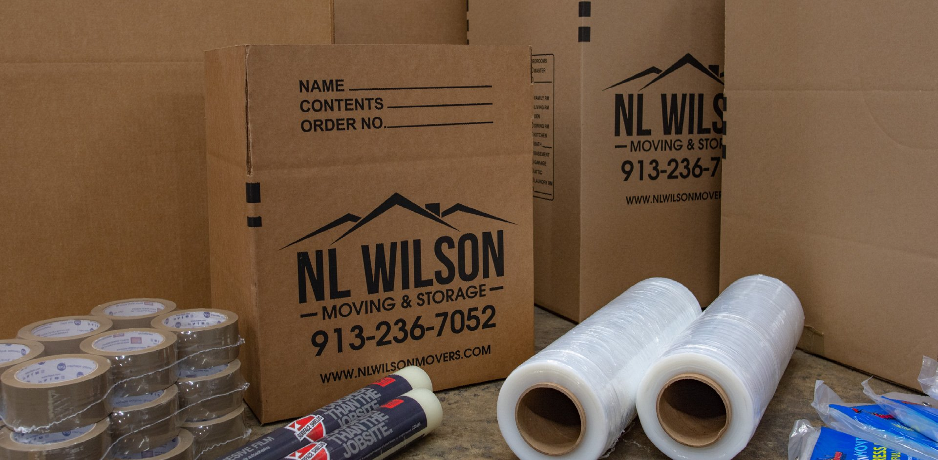 A cardboard box that says nl wilson on it